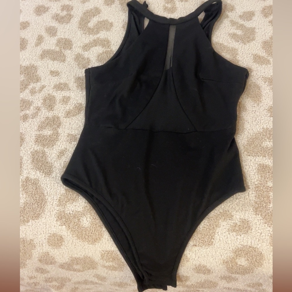 Black High-Neck Body Suit